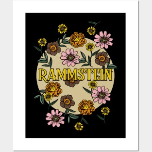 Rammstein Name Personalized Flower Retro Floral 80s 90s Name Style Posters and Art